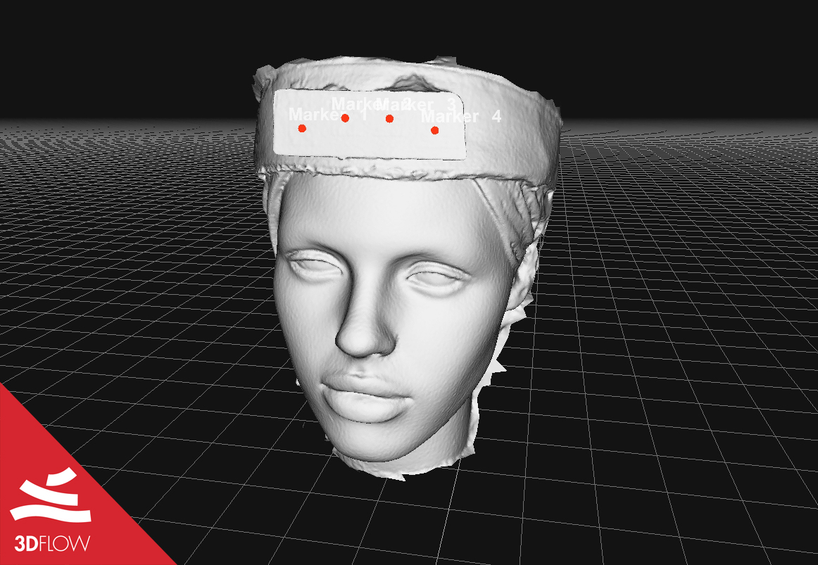 Fig. 3. Screenshot della mesh colorata (sx) e della geometria (dx) del modello 3D della testa di manichino generate con 3DF Zephyr.