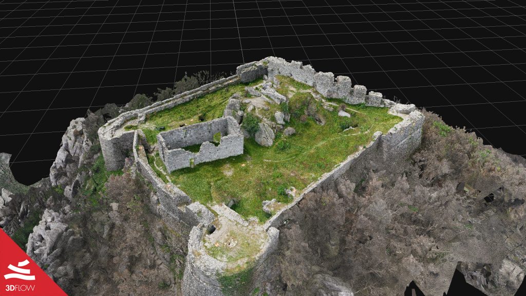 Fig. 3. Textured mesh (only photogrammetry) of the fortress. © Giovanni Pancani – DIDA UniFI